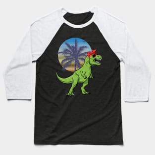 AuntieSaurus Dinosaur T rex Dino Mothers' Day Auntie Saurus Baseball T-Shirt